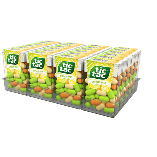 TIC TAC CITRUS MIX Mints Pastilles Lime Orange Mandarin (pack of 24) 18g 0.64oz