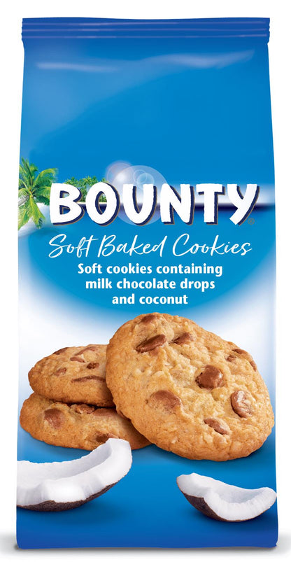 6 x BOUNTY Soft Coconut Cookies with Chocolate Bits European Candy 180g 6.3oz