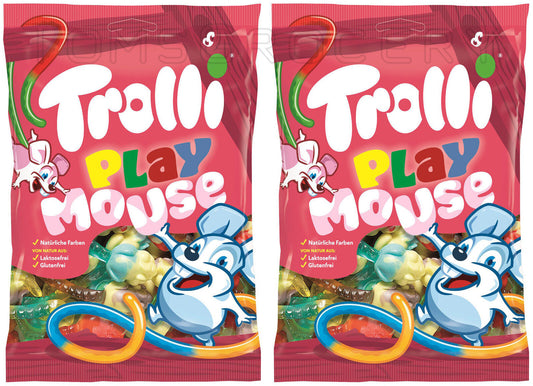 2 x TROLLI PLAY MOUSE Natural Gummies German Sweets Candy Treats 200g 7oz