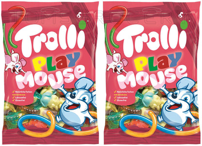 4 x TROLLI PLAY MOUSE Natural Gummies German Sweets Candy Treats 200g 7oz