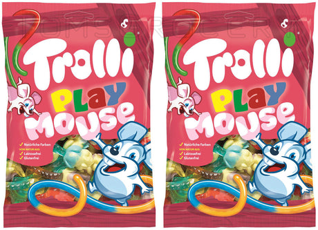 4 x TROLLI PLAY MOUSE Natural Gummies German Sweets Candy Treats 200g 7oz