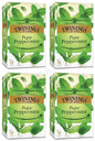 4 x TWININGS PURE PEPPERMINT Natural Tea Infusion Box