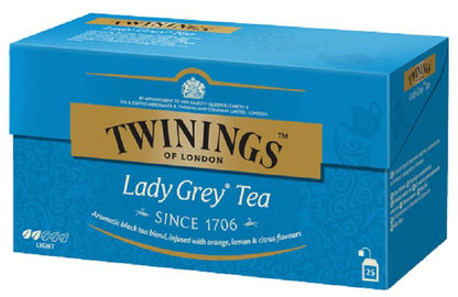4 TWININGS LADY GREY TEA Orange Lemon Citrus Black Tea Boxes 100 servings total