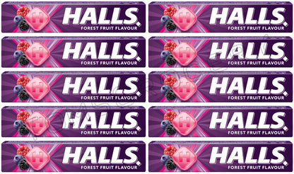 10 x HALLS FOREST FRUIT Flavor Pastilles Refreshing Candy Drops 33g 1.16oz