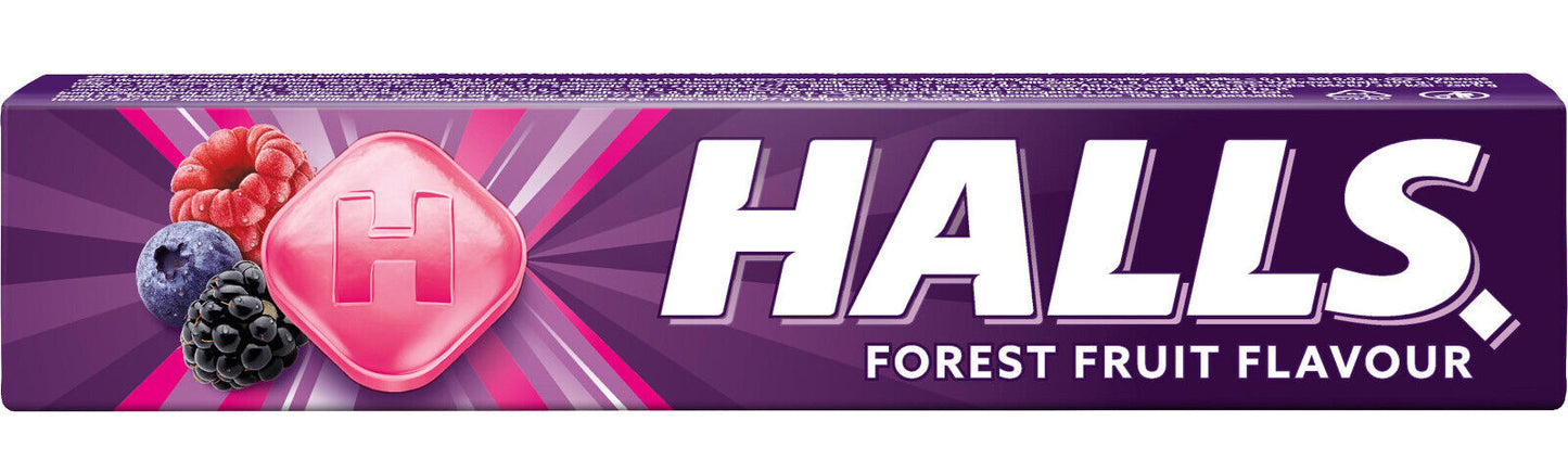 10 x HALLS FOREST FRUIT Flavor Pastilles Refreshing Candy Drops 33g 1.16oz