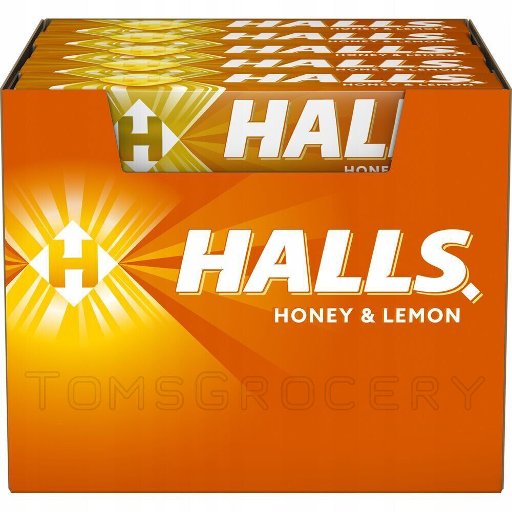 HALLS HONEY & LEMON Flavor Pastilles Refreshing Candy  (pack of 20)