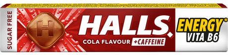 10 HALLS ENERGY CAFFEINE Cola Flavor Pastilles Refreshing Candy 32g 1.1oz