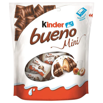 3 x KINDER BUENO MINI Milk Hazelnut Flavor Wafers Candy Snacks 108g 3.8oz