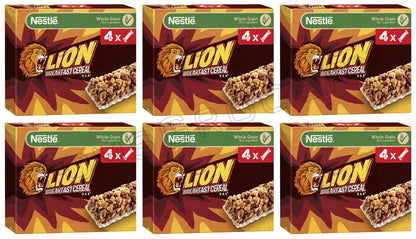 6 NESTLE LION Breakfast Cereal Bars Healthy Tasty Snacks Treats 100g 3.5oz