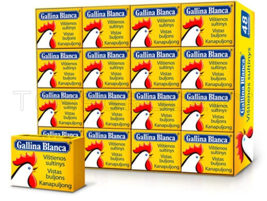 48 x GALLINA BLANCA CHICKEN Soup Cubes Bouillon Broth Fast Preparation Spices