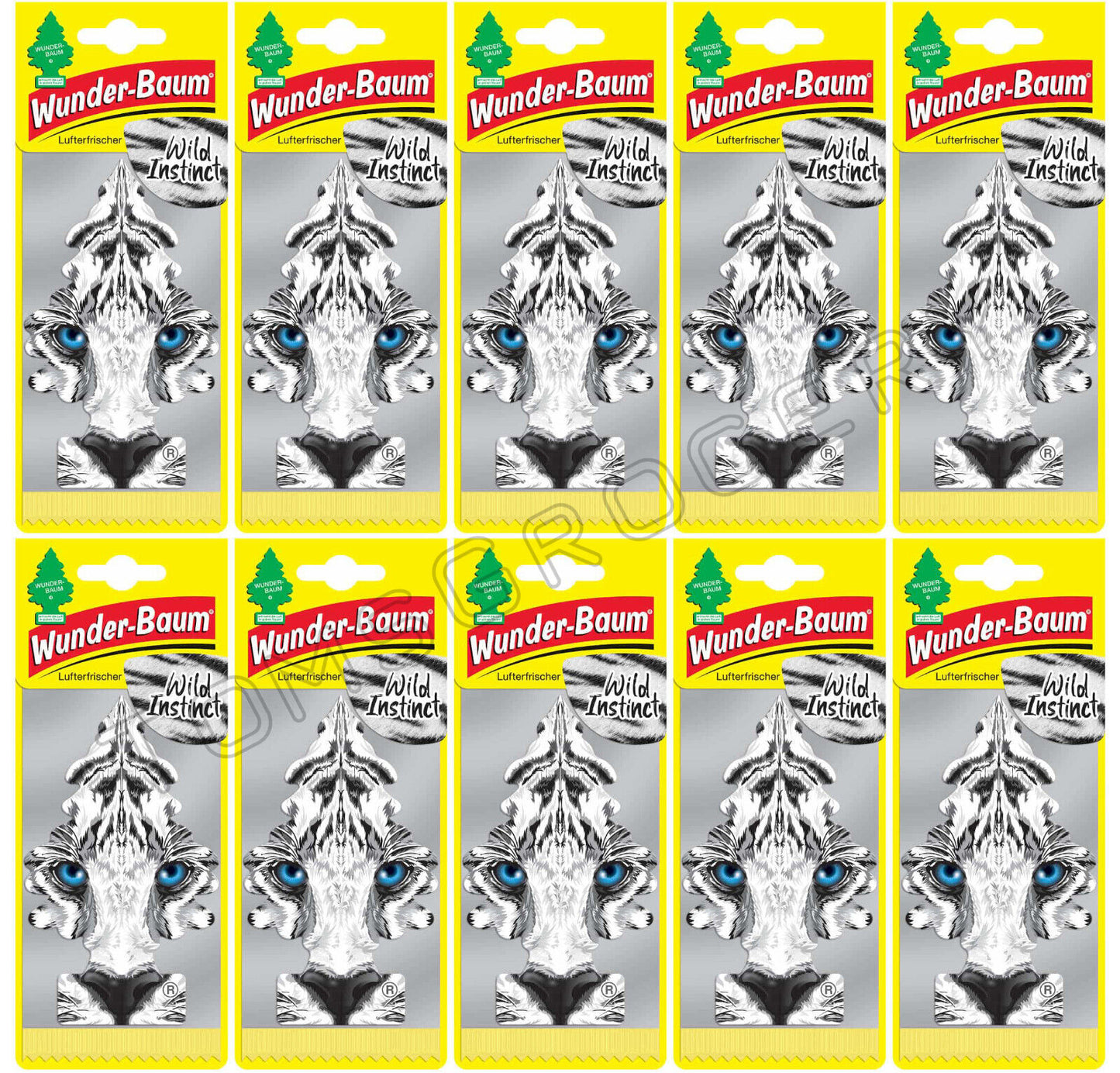 8 x WUNDER BAUM WILD INSTINCT Car Scents Hanging Little Trees Air Freshener