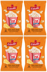 4 ESTRELLA POPCORN CHEESE Flavor Microwave Ready Bags 90g 3.18oz