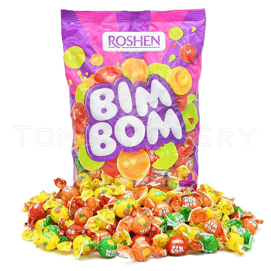 ROSHEN BIM BOM Fruit Flavor Party Candies European Sweets Large Bag 1kg (35oz)