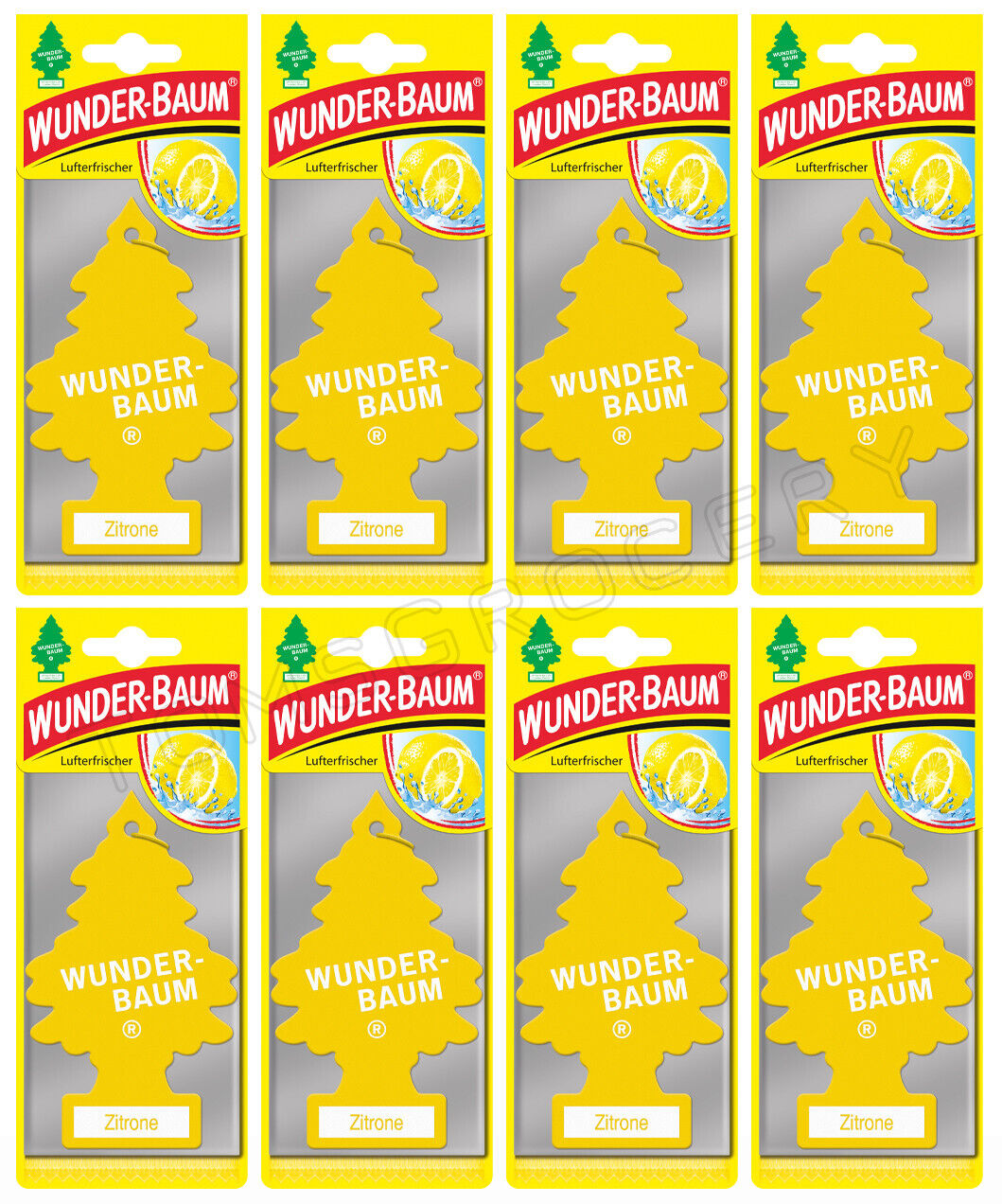8 WUNDER BAUM ZITRONE Lemon Car Scents Hanging Little Trees Air Freshener