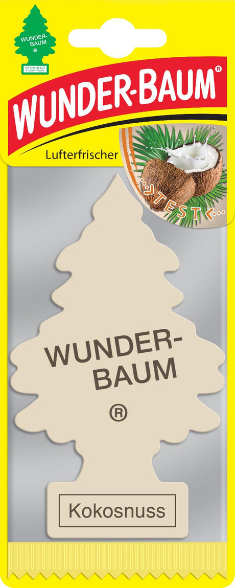 8 WUNDER BAUM COCONUT Car Scents Hanging Little Trees Air Freshener