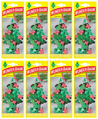 8 x WUNDER BAUM JUNGLE FEVER Car Scents Hanging Little Trees Air Freshener