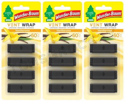 3 WUNDER BAUM VENT WRAP VANILLAROMA Car Air Freshener