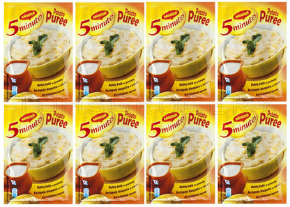 MAGGI POTATO PUREE WITH CREAM Instant Mashed Potato Preparation Packs 8x 35g