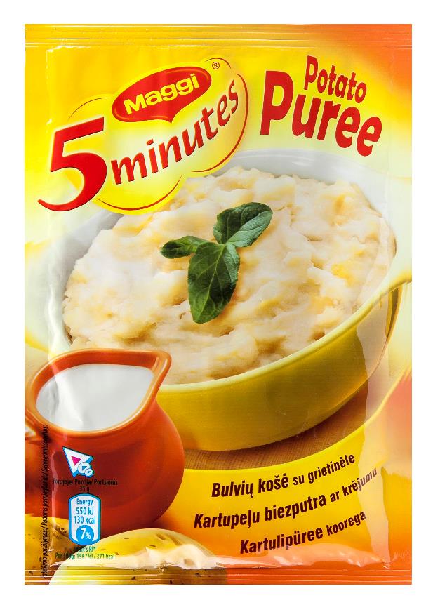 MAGGI POTATO PUREE WITH CREAM Instant Mashed Potato Preparation Packs 8x 35g
