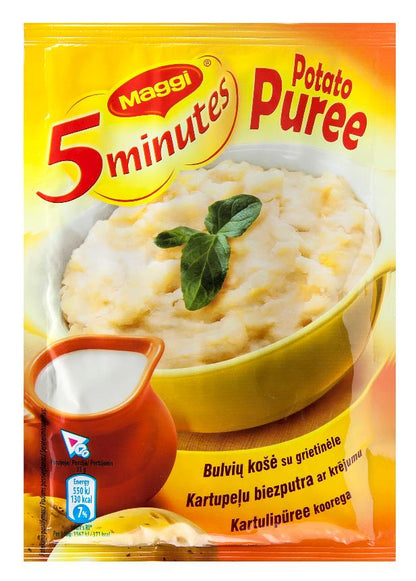 MAGGI POTATO PUREE WITH CREAM Instant Mashed Potato Preparation Packs 8x 35g