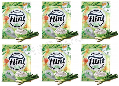 FLINT SOUR CREAM & HERBS Baked Bread Crisps Rusks European Snacks 6x 35g 1.2oz