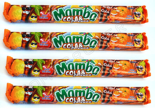 MAMBA COLA & FRIENDS Fruit Flavor German Chewy Candies European Sweets 4x 106g