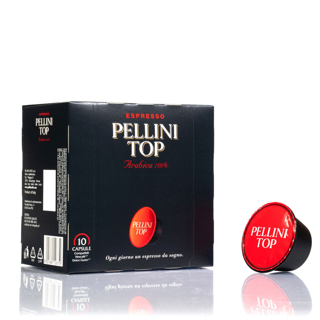 PELLINI TOP Espresso 100% Arabica Dolce Gusto Compatible Coffee Capsules Pods