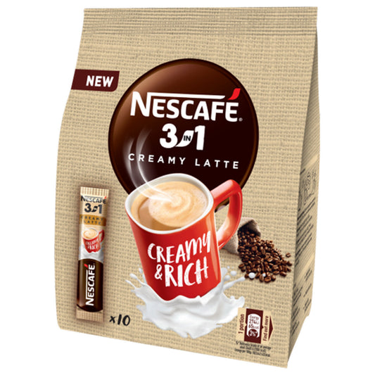 NESCAFE CREAMY LATTE 3in1 Instant Coffee Sticks European Snacks 150g 5.3oz