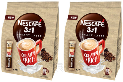 NESCAFE CREAMY LATTE 3in1 Instant Coffee Sticks European Snacks 2x 150g 5.3oz