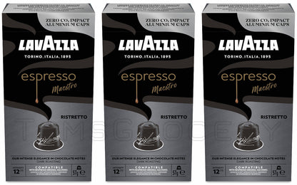 3 LAVAZZA ESPRESSO RISTRETTO NESPRESSO Original Italian Coffee Capsules Pods