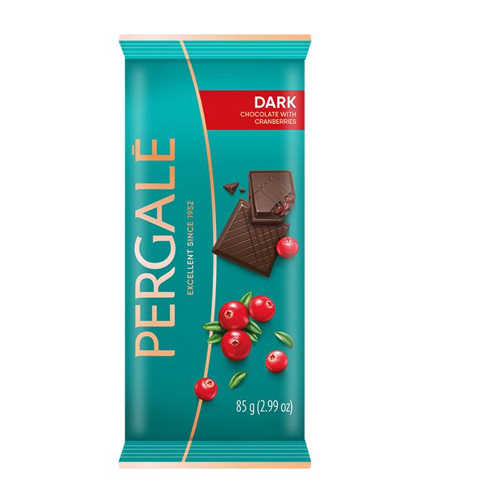 4 PERGALE Dark Chocolate Bars with Cranberries 85g 3oz