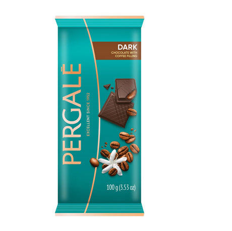4 PERGALE Dark Chocolate Barswith Coffee Filling 100g 3.5oz