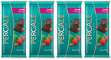 4 PERGALE DARK CHOCOLATE Bars with Raspberry Pieces 85g 3oz