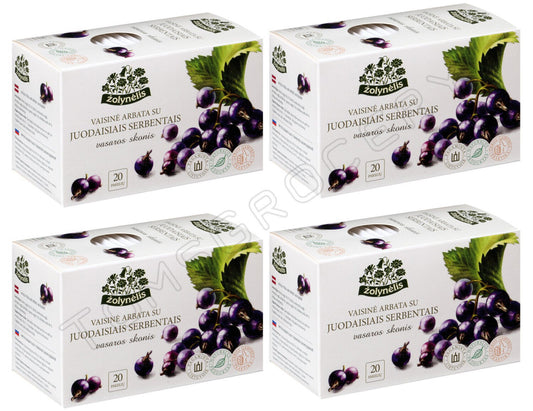4 NATURAL ORGANIC BLACK CURRANT Flavor Herbal Infusion Tea Boxes Zolynelis