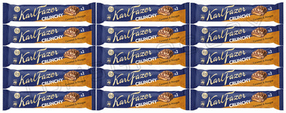 FAZER CRUNCHY Caramel & Nougat Chocolate Bars Candy European Sweets 15x55g 1.9oz