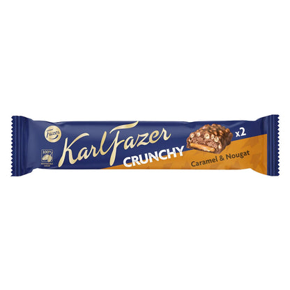 FAZER CRUNCHY Caramel & Nougat Chocolate Bars Candy European Sweets 15x55g 1.9oz