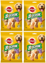 4 PEDIGREE BISCROK ORIGINAL Dog Treats Biscuits with Vitamins & Minerals 200g