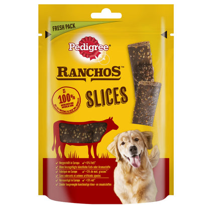PEDIGREE RANCHOS BEEF SLICES Natural Dog Treats Chews 60g 2.1oz