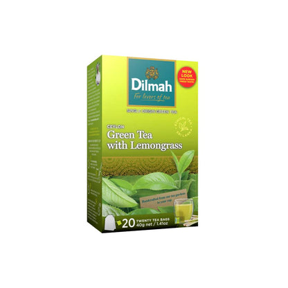 3 DILMAH CEYLON GREEN TEA WITH LEMONGRASS Tea Sri Lanka Origin (60 servings)