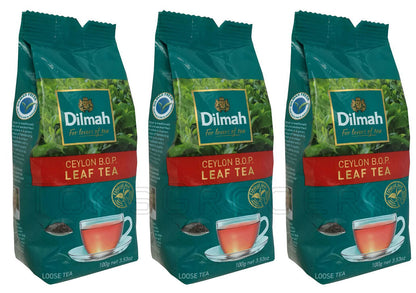 3 DILMAH BROKEN ORANGE PEKOE LOOSE LEAF TEA Sri Lanka Single Origin 100g 3.5oz