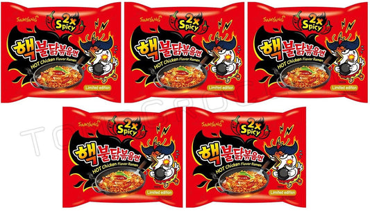 SAMYANG BULDAK 2X SPICY HOT CHICKEN Flavor Korean Ramen Instant Noodles 5x 140g