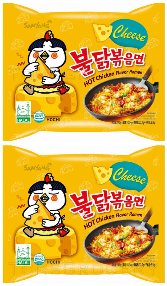 SAMYANG BULDAK HOT CHICKEN CHEESE Flavor Korean Ramen Instant Noodles 2x 140g