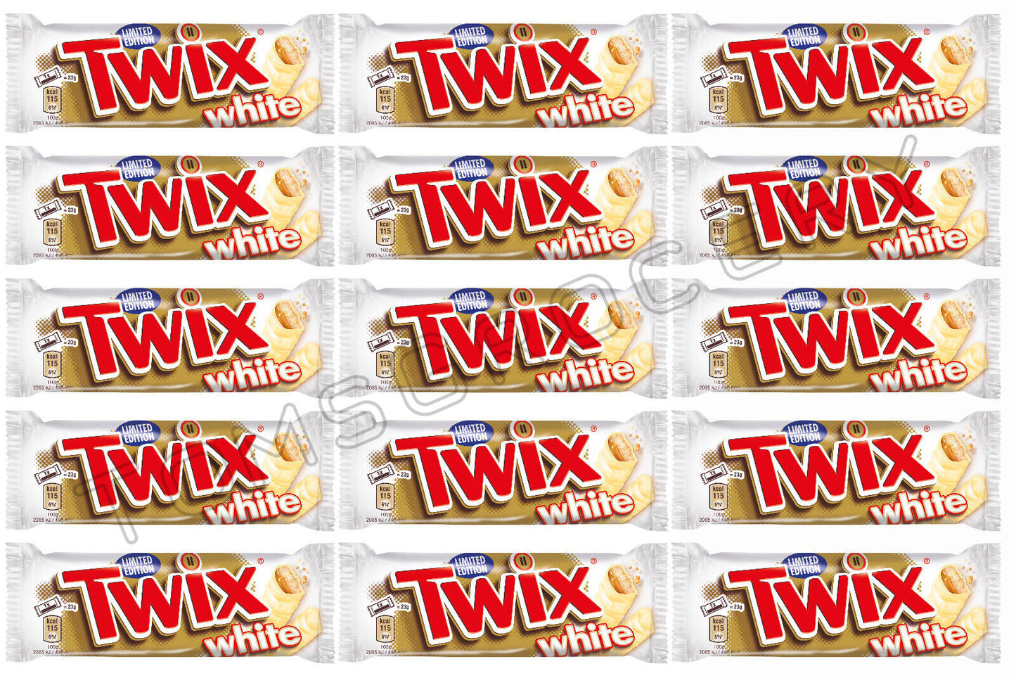 15 TWIX WHITE COOKIE BARS Caramel & Milk Chocolate Snacks European Sweets 50g