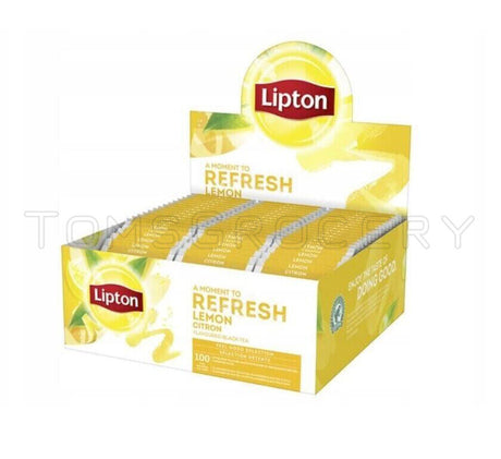 LIPTON REFRESH LEMON Flavor Black Tea 100 Servings Box