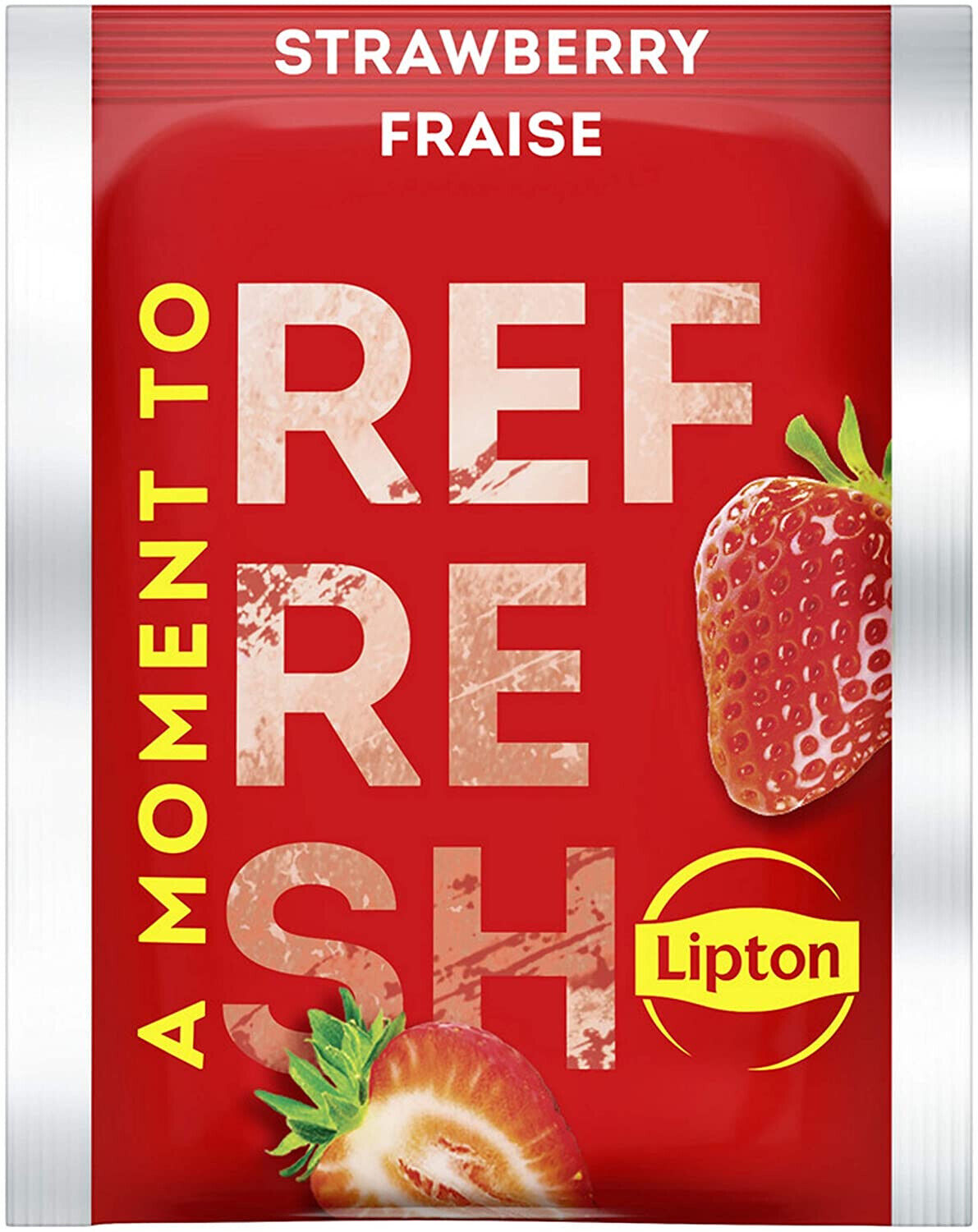 LIPTON REFRESH STRAWBERRY Flavor Black Tea Box (25 servings)