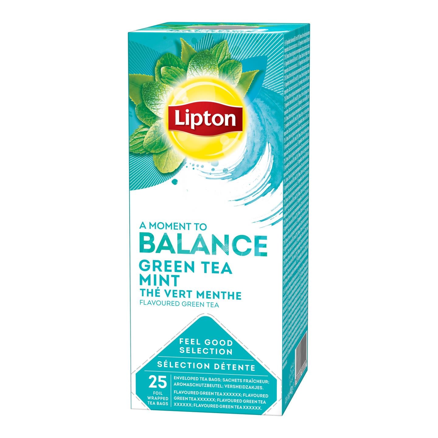 4 LIPTON BALANCE GREEN TEA MINT Flavor Tea Boxes (100 servings total)