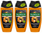 3 PALMOLIVE MEN CITRUS CRUSH 3in1 Shampoo Shower Gel Orange Cedarwood Oils 500ml