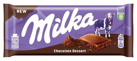 4 MILKA CHOCOLATE DESSERT Chocolate Bars European Candy Sweets 100g 3.5oz
