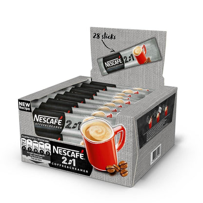 3 NESCAFE COFFEE & CREAMER 2in1 Instant Coffee 28 Sticks Boxes