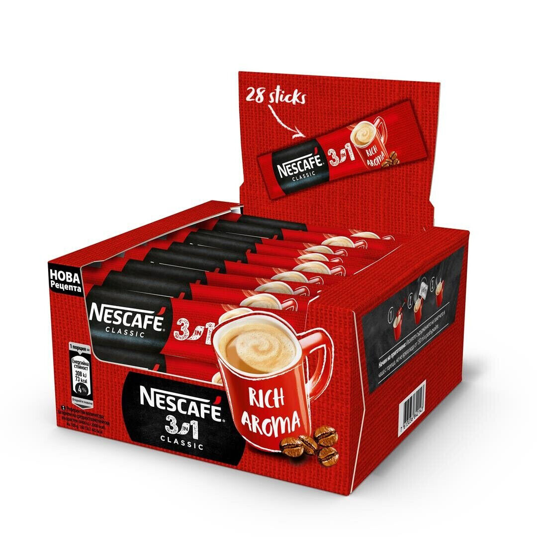 3 NESCAFE CLASSIC 3in1 Instant Coffee 28 Sticks Boxes